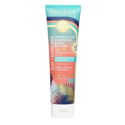 Pacifica Bronzing Body Butter Coconut - SPF 50 - 5 fl oz