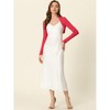 INSPIRE CHIC Women's Elegant Long Sleeve Knit Open Front Crop Bolero Shrug - 4 of 4