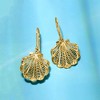 Ross-Simons Italian 14kt Yellow Gold Scallop Seashell Drop Earrings - 3 of 4