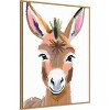 Amanti Art Esel Donkey by Ohkimiko  Framed Canvas Wall Art - 2 of 4