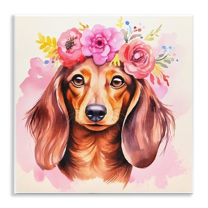 Stupell Industries Boho Wiener Dog Dachshund Wall Plaque Art - 1 of 4