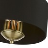 Livex Lighting Huntington 3 - Light Semi-Flush Mount in  Antique Brass - 3 of 4