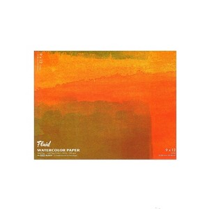 Global Art Fluid Cold Press Watercolor Paper 9" X 12" Block (98789) - 1 of 1