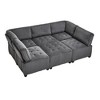 CAVINAS 6-Seater U-Shaped Modular Sectional Sofa,Cloud Couch Sectional with 1 Ottoman,Conversible Chaise Sofa for Living Room - 2 of 4