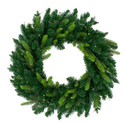 Northlight Real Touch™️ Pre-Lit Gunnison Pine Artificial Christmas Wreath - 48" - Clear Lights