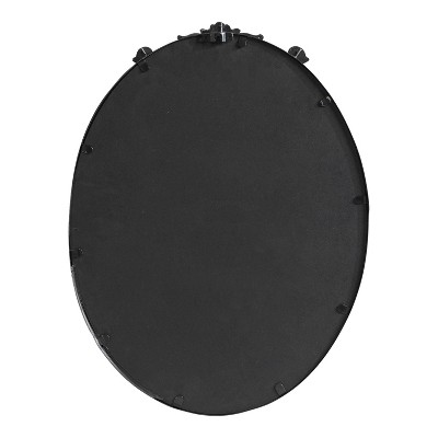 Arendahl 18" x 24" Black Ornate Oval Wall Mirror