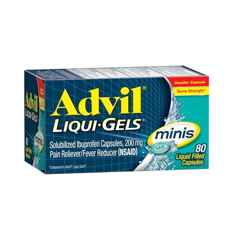 Advil Pain Reliever/Fever Reducer Liqui-Gel Minis - Ibuprofen (NSAID), 1 of 12