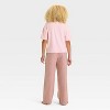 Girls' Short Sleeve T-Shirt and Flannel Pants Pajama Set - art class™ - 2 of 4