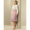 INSPIRE CHIC Women's High Waist Ruffle Hem Midi Length Mermaid Skirt - 3 of 4