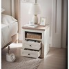 Gulches Farmhouse Nightstand,End Table,Side Table with 2 Drawers Storage Cabinet for Bedroom,Living Room,Farmhouse Design,Wood Rustic,Antique White - 2 of 4