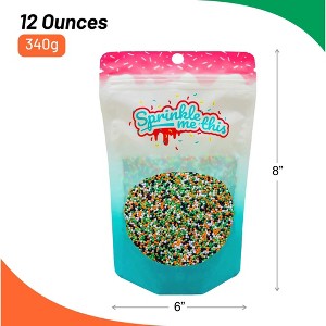 Sprinkle Me This – Ghouls Night Out – Halloween Nonpareils in Orange, Green, Black & White Color Mix - 1 of 4
