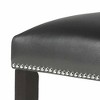 Polyurethane Finley Side Chair (Set of 2) with Nickel Nailhead Trim, Upholstered Leatherette, Easy-Care Finish and Levelers - 4 of 4