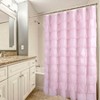 Pink Ruffle Shower Curtain Farmhouse Fabric for Bathroom Sheer Shower Curtain, 72 x 72 Inches - 4 of 4