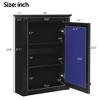 FONTOI Wall Mounted Medicine Cabinet Bathroom Storage Cabinet with Mirror Over Toilet Space Saver Cabinet, Home Organizer, Black, 20"* 7.1"*27.8" - 3 of 4
