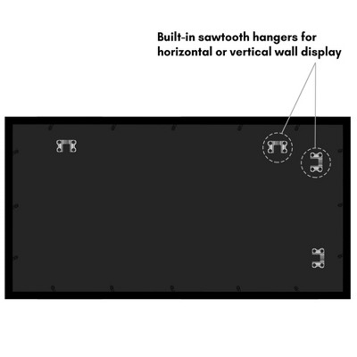 Americanflat 20x40 Picture Frame with Polished Plexiglass - Black Picture Frame with Engineered Wood - Epic Collection