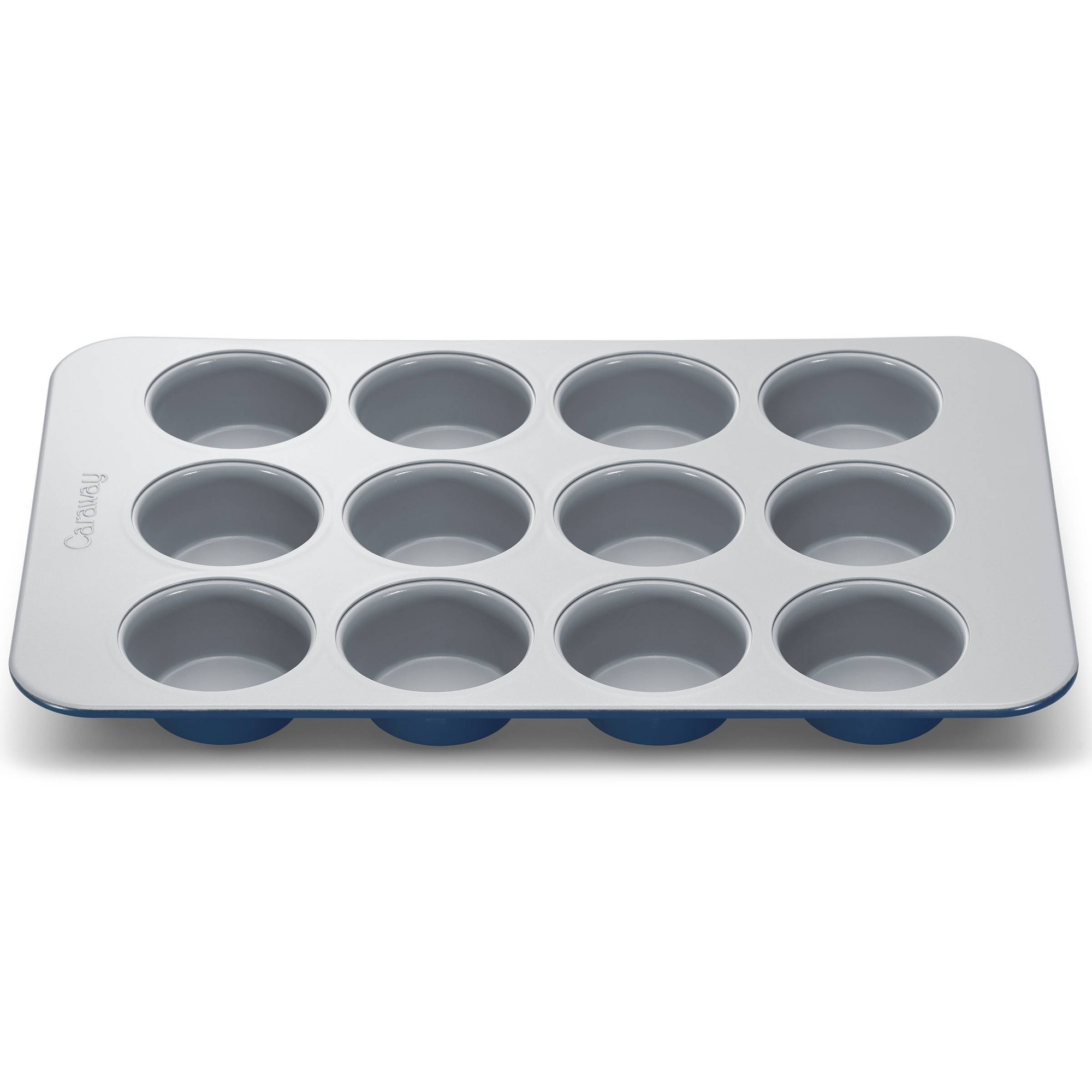 Caraway Home 10.04" Nonstick Ceramic Muffin Pan Navy: Aluminized Steel, Hand Wash, Caraway Bakeware, Cupcake Pan