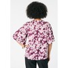 Roaman's Women's Plus Size Notch-Neck Flutter-Sleeve Blouse - 3 of 4