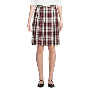 School Uniform Young Women's Plaid Box Pleat Skirt Top of the Knee - 1 of 3