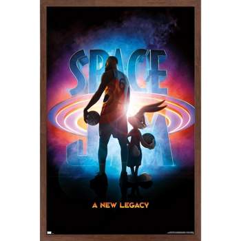 Trends International Space Jam: A New Legacy - Teaser Framed Wall Poster Prints Black Framed Version 14.725 x 22.375