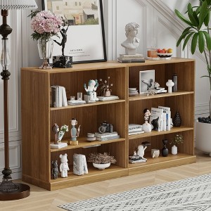 PexFix Wood Grain Storage Cabinet Bookshelf for Living Room Office Bedroom - 1 of 2