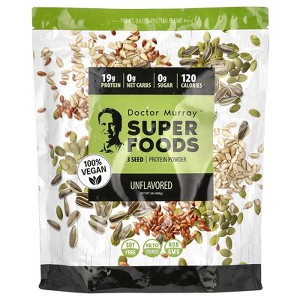 Dr. Murray's Super Foods, 3 Seed Protein Powder, Pumpkin + Flax + Sunflower, Unflavored, 2 lb (908 g) - 1 of 2