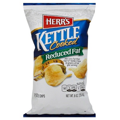 Herr's Reduced Fat Kettle Cooked Potato Chips - 8oz