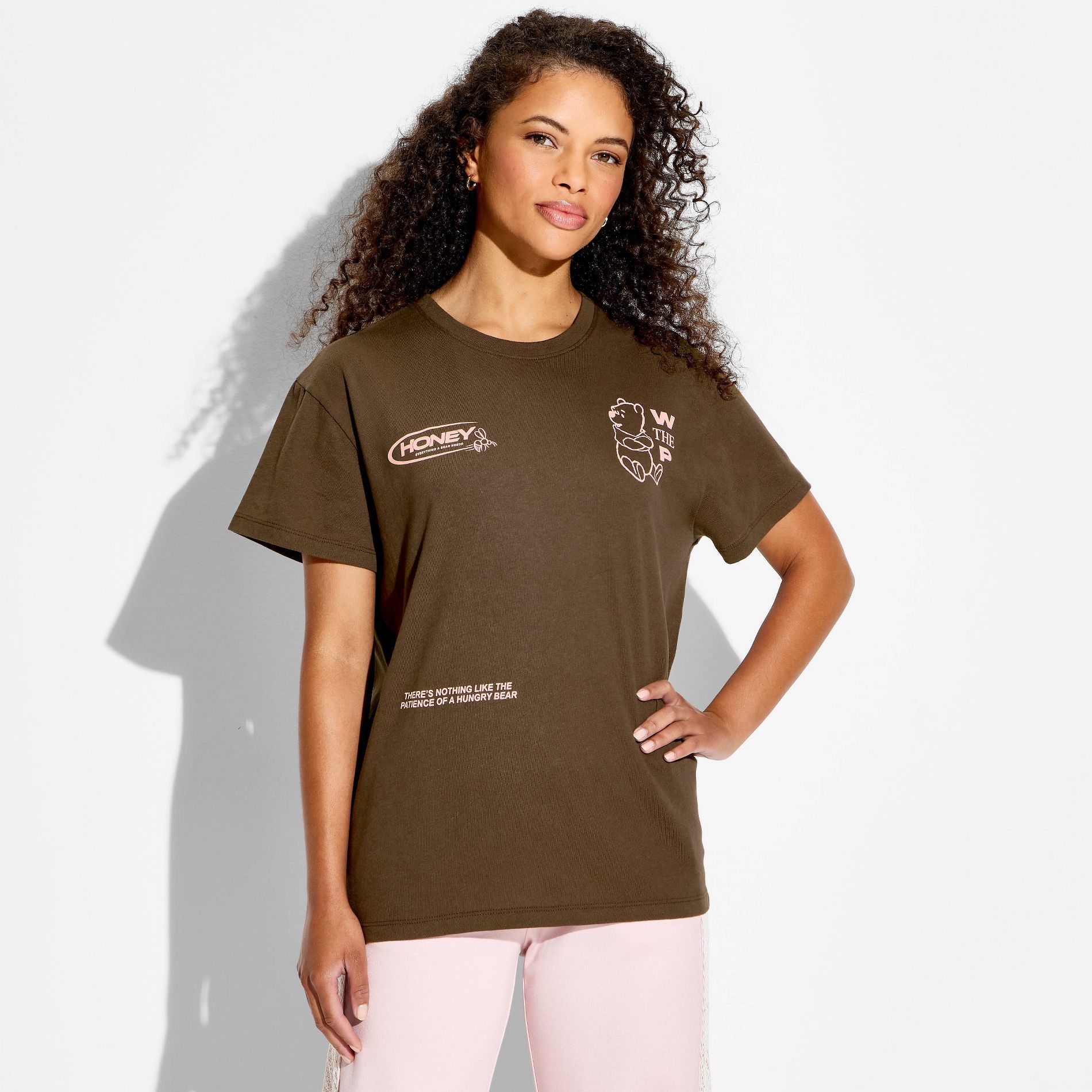 Women's Winnie the Pooh Short Sleeve Graphic T-Shirt - Brown