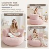 JOYRACER Oversized Corduroy Accent Bean Bag Sofa Chair with 3 Pillows, Lazy Lounge Barrel Chair, Cozy Floor Couch for Bedroom, Living Room & Reading - 2 of 4
