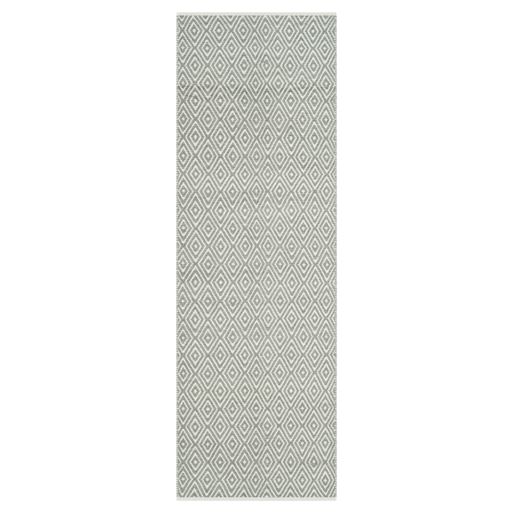 Gray Abstract Tufted Runner - (2'3inx7') - Safavieh