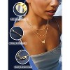 3Pcs Gold Layered Necklace Set for Women - Paperclip & Pearl Choker, Non-Tarnish - 2 of 4