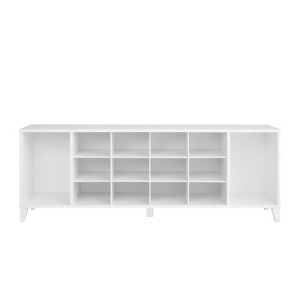 Prepac Entryway Shoe Storage Bench with 14 Shoe Cubbies White - 1 of 4