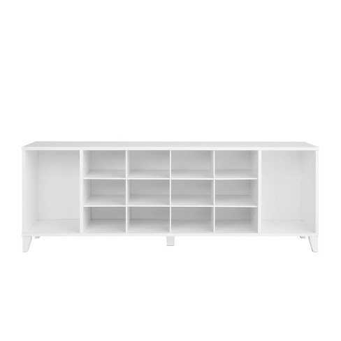 Prepac Entryway Shoe Storage Bench with 14 Shoe Cubbies White - image 1 of 4