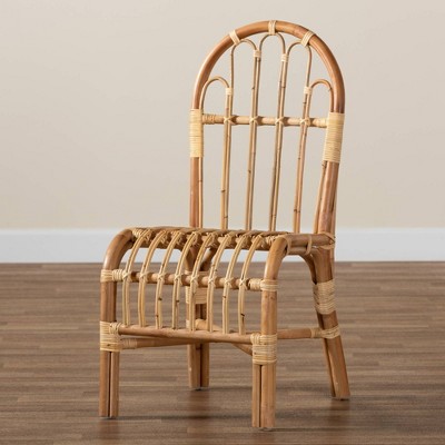 Tropical Charm Handmade Rattan & Cane Brown Side Chair
