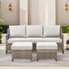 Outdoor Wicker Patio Conversation Furniture Set - 3 of 4
