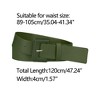Allegra K Women's Plus Size Pure Adjustable Rectangle Buckle Wide Waist Belt for Dress 1 Pc - 3 of 4