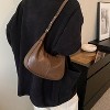 Small Hobo Bags for Women Retro Crescent Shoulder Purse Fall Soft Crossbody Handbag - 2 of 4