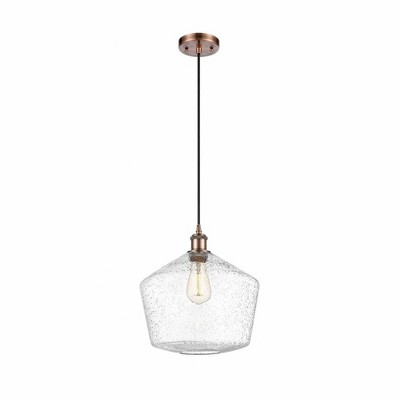 Cindyrella - 1 Light Cord Hung Mini Pendant In Industrial Style-13.5 Inches Tall and 12 Inches Wide