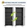 Steel Rolling Tool Cabinet with Lock | Heavy-Duty Garage Storage w/ 4 Adjustable Shelves & Pegboard - 3 of 4