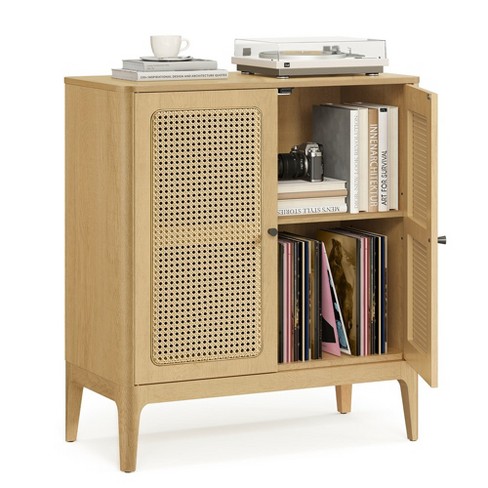 Vasagle Rattan Sideboard Buffet Storage Cabinet Natural Target