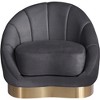 Meridian Furniture,Shelly Grey Velvet Chair - 4 of 4