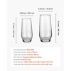 Chery Life 16-Piece Crystal Glass Cups, Glassware Set (8 Pcs 18.26 Oz Highball & 8 Pcs 11.5 Oz Cocktail Drinkware) - 4 of 4