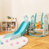 Gymax 4-in-1 Toddler Indoor Playground with Swing Extra-Long Slide - 2 of 4
