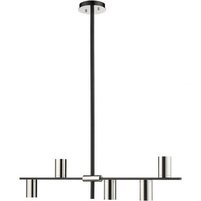 Z-Lite Calumet 5 - Light Chandelier in  Mate Black/Polished Nickel