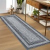 Washable Area Rugs for Living Room Non Slip Modern Braided Print Rug - 3 of 4