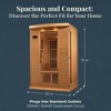 Dynamic Saunas Maxxus Toulouse 2 Person Low EMF Far Infrared 6 Panel Sauna with Chromotherapy, FM Radio, CD Player, Aux Port, and Built-In Speakers, - 3 of 4