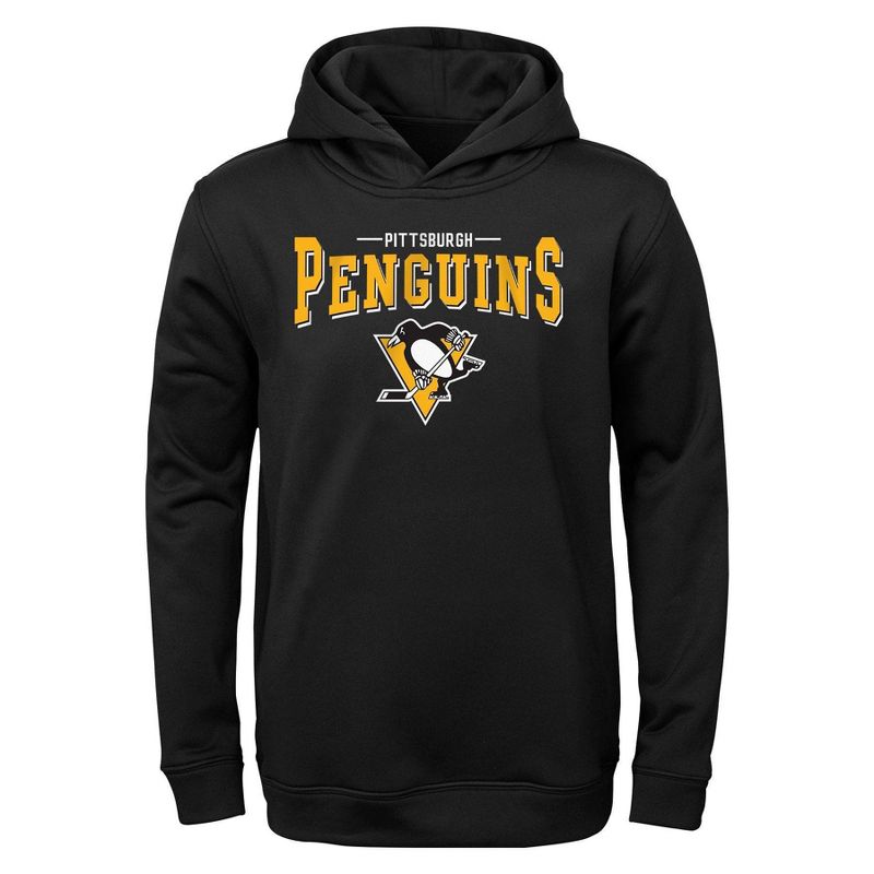 NHL Pittsburgh Penguins Boys&#39; Poly Core Hooded Sweatshirt, 1 of 2