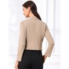 INSPIRE CHIC Women's Collarless Work Office Long Sleeve Cropped Blazers - 4 of 4