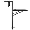 Gardenised Indoor and Outdoor Rattan Decorative Plastic Foldable Balcony Table, Black - 4 of 4