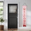 Northlight Set of 2 Pink "Welcome" and "Happy Valentine's Day" Outdoor Door Banners 71" - 2 of 4