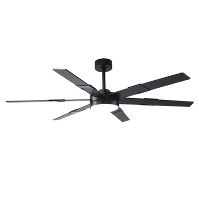 VACZON 60" Black Modern Smart LED Ceiling Fan with Remote and Lights